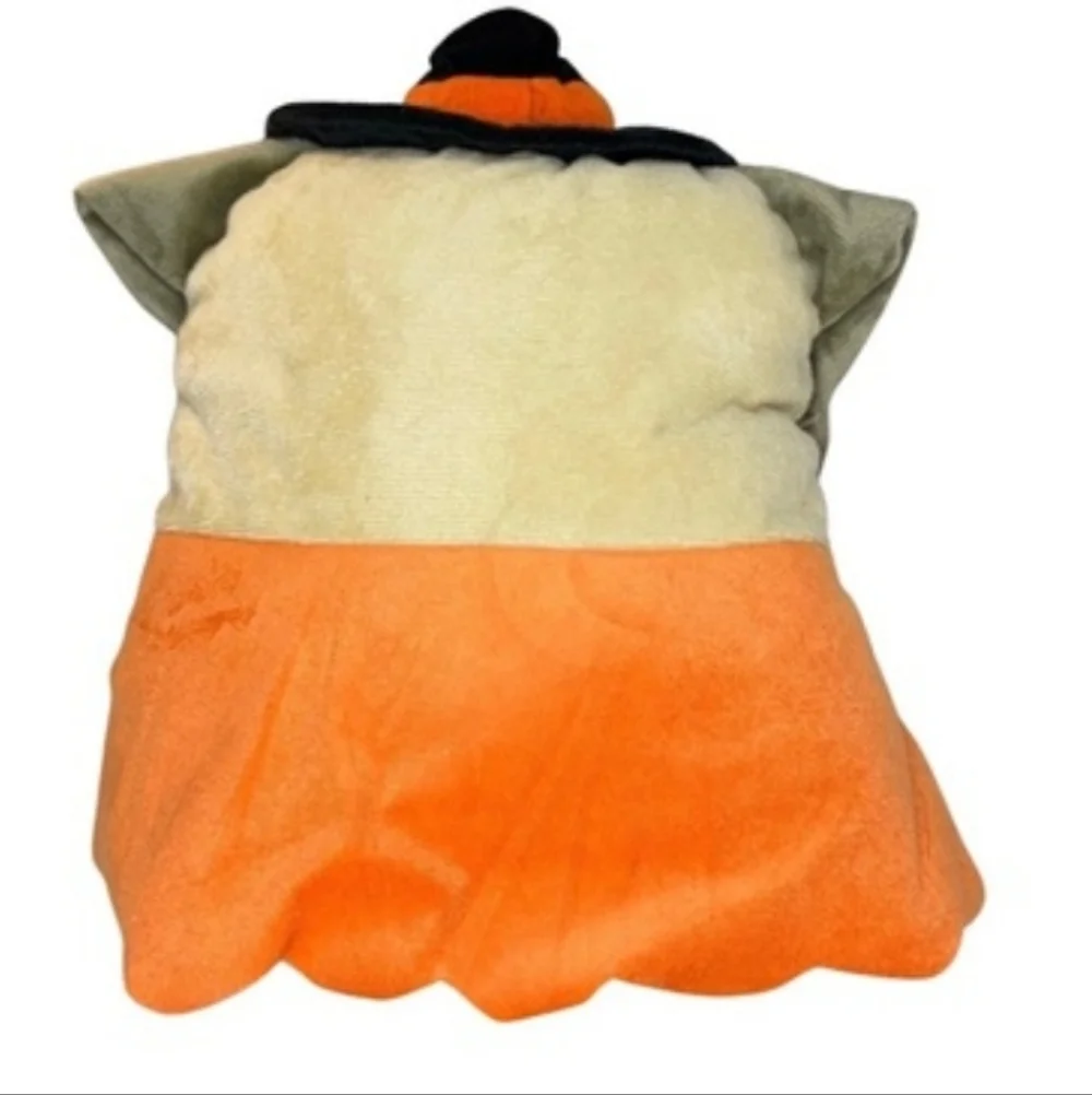 Plush Puppy Halloween Witch Hat Plush - Cream & Orange